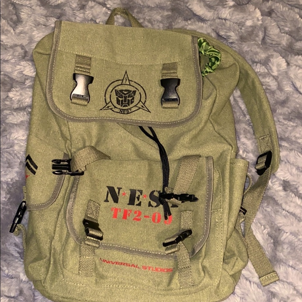 Transformers book bag from universal studios
